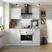 Cocina Modular 160 cm Erandio Kira Blanco Brillo - Roble Canadian 160 x 211 x 60 cm