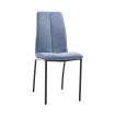 Silla de comedor Ariza tapizado repelente al agua Azul - Negro 43 x 95 x 56 cm