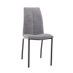 Silla de comedor Ariza tapizado repelente al agua Gris - Negro 43 x 95 x 56 cm