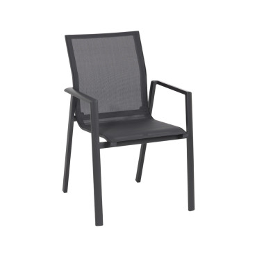 Silla-terraza-aluminio-textileno-negro