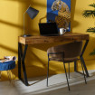 Escritorio de madera Natural 2 cajones 120 x 77 x 50 cm