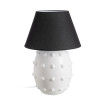 Lámpara de mesilla cerámica Blanca - Negra 50 x 73 x 50 cm