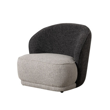 Sillón tapizado Gris Negro 78 x 74 x 81 cm