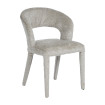 Silla diseño patas tapizadas Beige 55 x 80 x 60 cm
