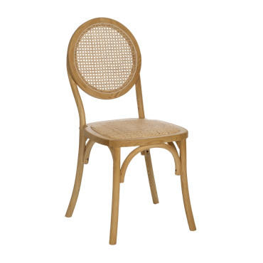 Silla-madera-ratan