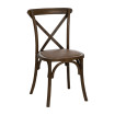 Silla de madera marrón con respaldo de aspas 50 x 87 x 56 cm