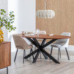 Mesa de comedor ovalada Talaia patas hierro trenzado 200 x 76 x 100 cm