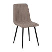 Silla de comedor tapizada en beige con patas de metal 44x88x51 cm