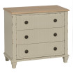 Cómoda de madera Abeto vintage 3 cajones Crema 80 x 73 x 38 cm