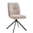 Silla de comedor giratoria Gala tapizado Beige 47 x 52 87 cm