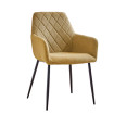 Silla tapizada Valera tapizado con rombos Easy Clean Mostaza - Negro 54,5 x 88 x 54,4