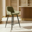 Taburete medio bar tapizado Coimbra Verde 47 x 93 x 47 cm