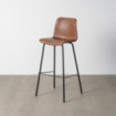Taburete alto bar PU Lyon Marrón 45 x 81 x 47 cm