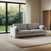Sofá 3 plazas tapizado Gris 221 x 87 x 90 cm