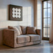 Sofá 2 plazas Confort tapizado color Taupe 165 x 86 x 96 cm