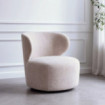 Sillón giratorio tapizado Beige 73 x 74 x 68 cm