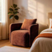 Sillón giratorio tapizado Teja 76 x 84 x 70 cm