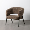 Sillón tapizado jaspeado marrón