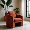 Sillón tapizado vintage tapizado Teja 76 x 81 x 68 cm