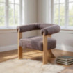 Sillón jaspeado moderno Gris - Rosa 84 x 72 x 69 cm