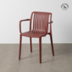 Silla apilable  con brazos exterior polipropileno Granate 53 x 77,5 x 50 cm