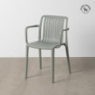 Silla apilable con brazos exterior polipropileno Verde 53 x 77,5 x 50 cm