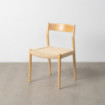Silla de madera de fresno Natural 53 x 82 x 55 cm