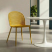 Silla de jardín o terraza Polipropileno tapizado Amarillo 51 x 80 x 46 cm