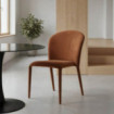 Silla apilable tapizada Suave Marrón 50 x 82 x 61 cm