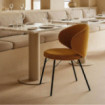 Silla de comedor tapizada Tavira Mostaza 57 x 75 x 53 cm