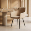 Silla de comedor con brazo Coimbra Beige 47 x 93 x 47 cm