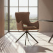Silla tapizada Beige 58,5 x 86,5 x 60 cm