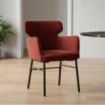 Silla con brazos tapizada Burdeos 59,5 x 86 x 62,8