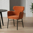 Silla con brazos tapizada Terracota 59,5 x 86 x 62,7