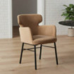 Silla con brazos tapizada Beige 59,5 x 86 x 62,6