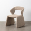 Silla diseño tapizada Beige 59 x 81 x 63 cm