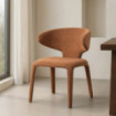 Silla de salón tapizada jaspeado Marrón 58 x 81 x 60 cm