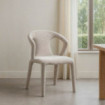 Silla de salón tapizada jaspeado Gris 52,5 x 79 x 59 cm