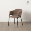 Silla de salón con amplio respaldo tapizado Taupe 54 x 78 x 60 cm