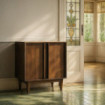 Recibidor Garrel madera de mango Natural 90 x 86 x 40 cm