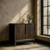 Recibidor  de madera de mango marrón 4 puertas Kilian 100 x 85 x 40 cm