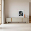 Mueble para televisión Malta Taupe 4 puertas 180 x 50 x 40 cm