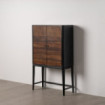 Mueble TV en madera de Mango Arlet Marrón - Negro 160 x 50 x 40 cm