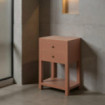 Mesita de noche 2 cajones de madera Oriente Moka 45 x 66 x 30 cm
