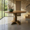 Mesa de comedor redonda en madera de mango 150 x 76 x 150 cm