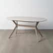 Mesa de comedor lacada Blanco - Gris 160 x 76 x 90 cm