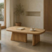 Mesa de centro en madera de mango Macarella Natural 120 x 40 x 60 cm