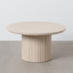 Mesa de centro redonda de piedra Beige 70 x 38,5 x 70 cm