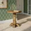 Mesa auxiliar redonda en madera de mango 65 x 66 x 65 cm