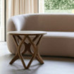 Mesa de centro redonda en madera de Mango Miel Honey 60